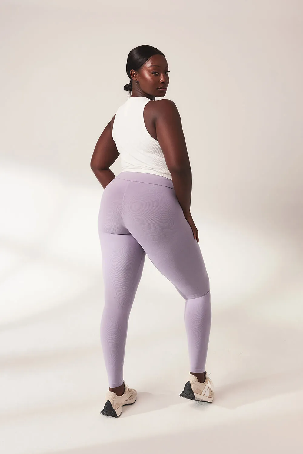 Lightweight Everyday High Waisted Leggings - Mauve