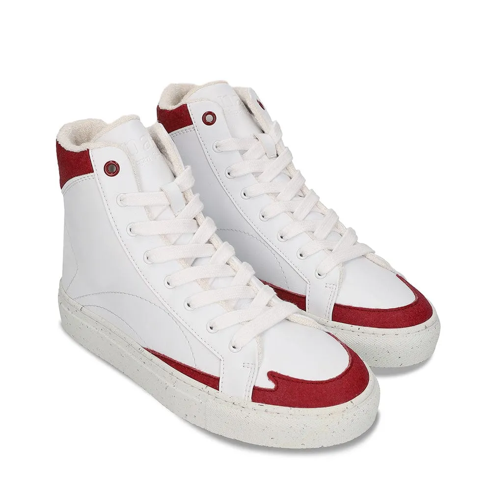 London Unisex Piñatex & Apple Leather Vegan Sneakers | Red