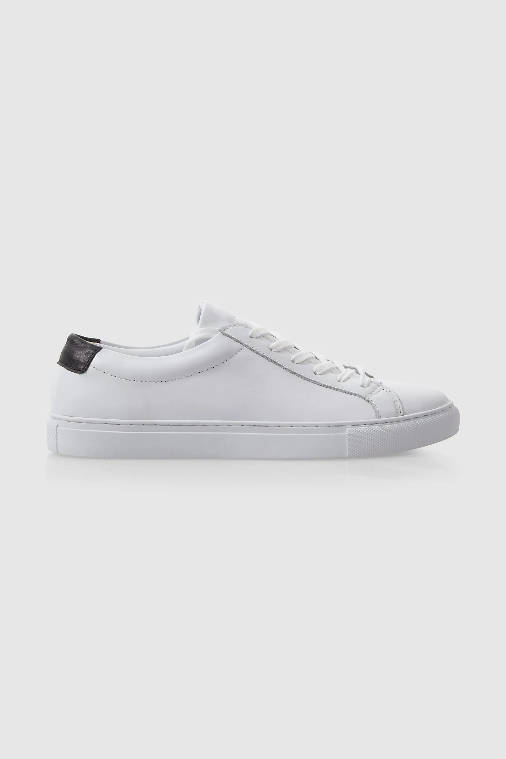 LOW TOPS - WHITE WITH BLACK TIP