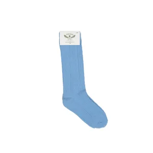 Lt Blue Ribbed Socks