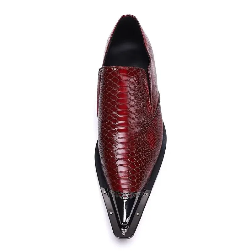 Luxury Exotic Leather Pointed Toe Dress Shoes