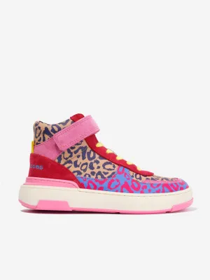 MARC JACOBS Girls Leather Cheetah Trainers in Multicolour