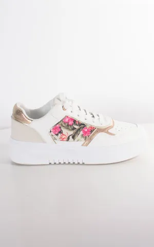 Mel Trainer | Floral | White