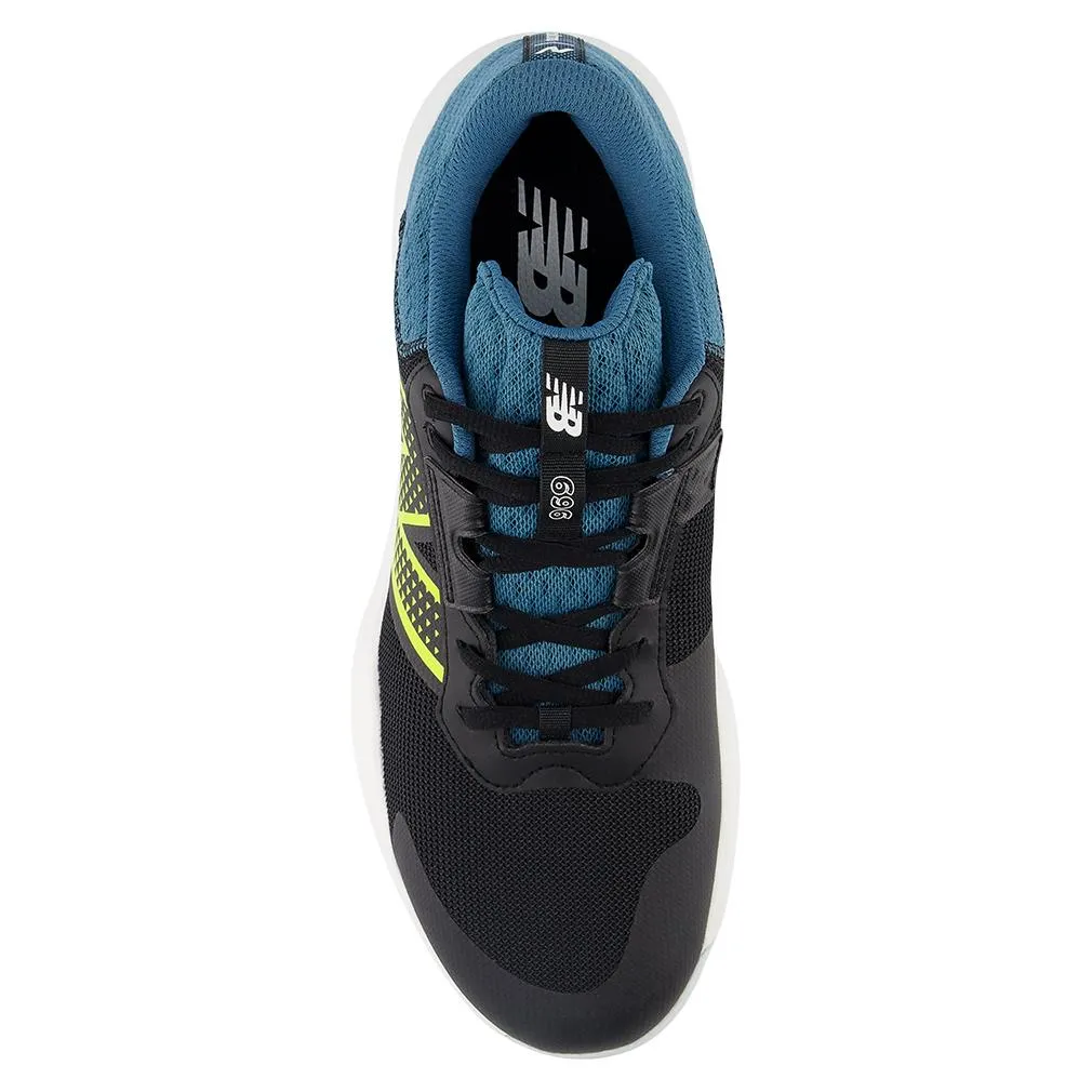 Men's 696v6 2E Width Tennis Shoes Black and Firefly