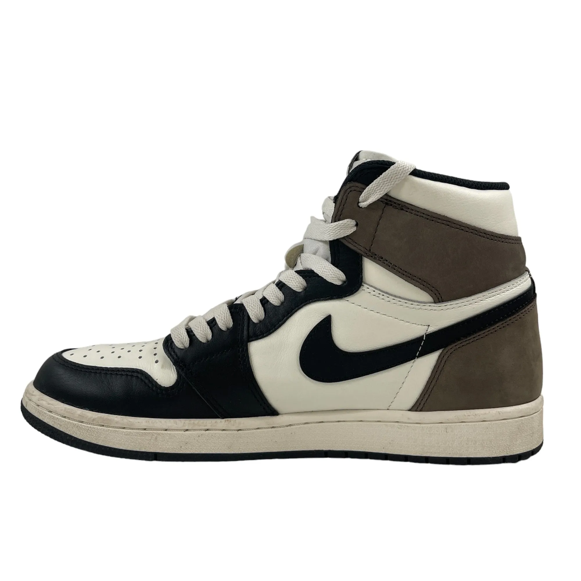 Men's Air Jordan 1 Retro Dark Mocha High Trainers White Size EU 43 / UK 9