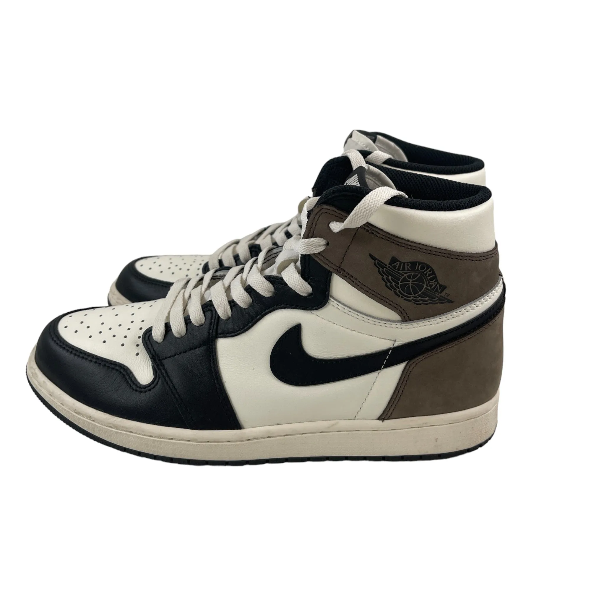 Men's Air Jordan 1 Retro Dark Mocha High Trainers White Size EU 43 / UK 9