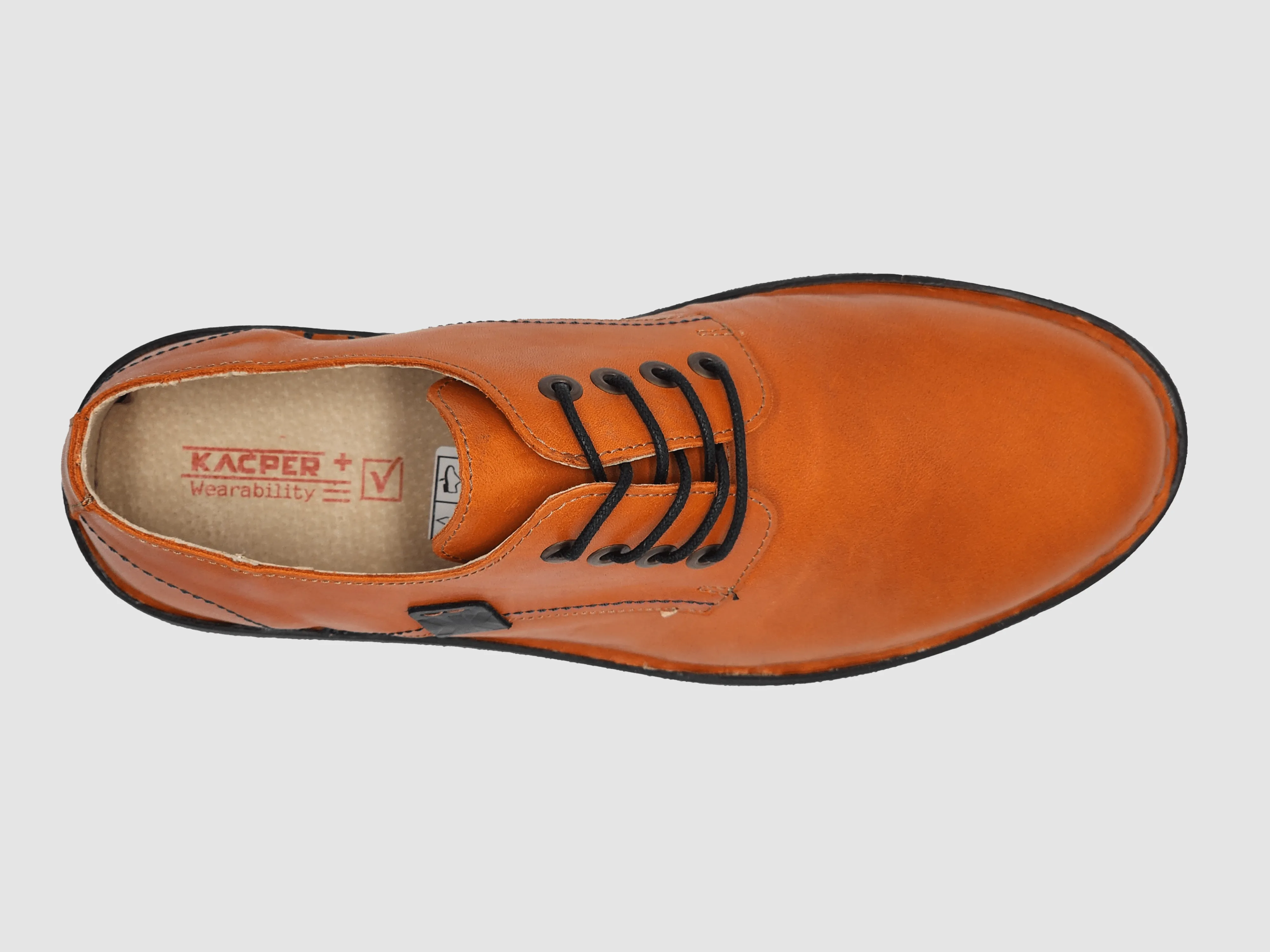 Men's Derby Leather Dress Shoes - Orange