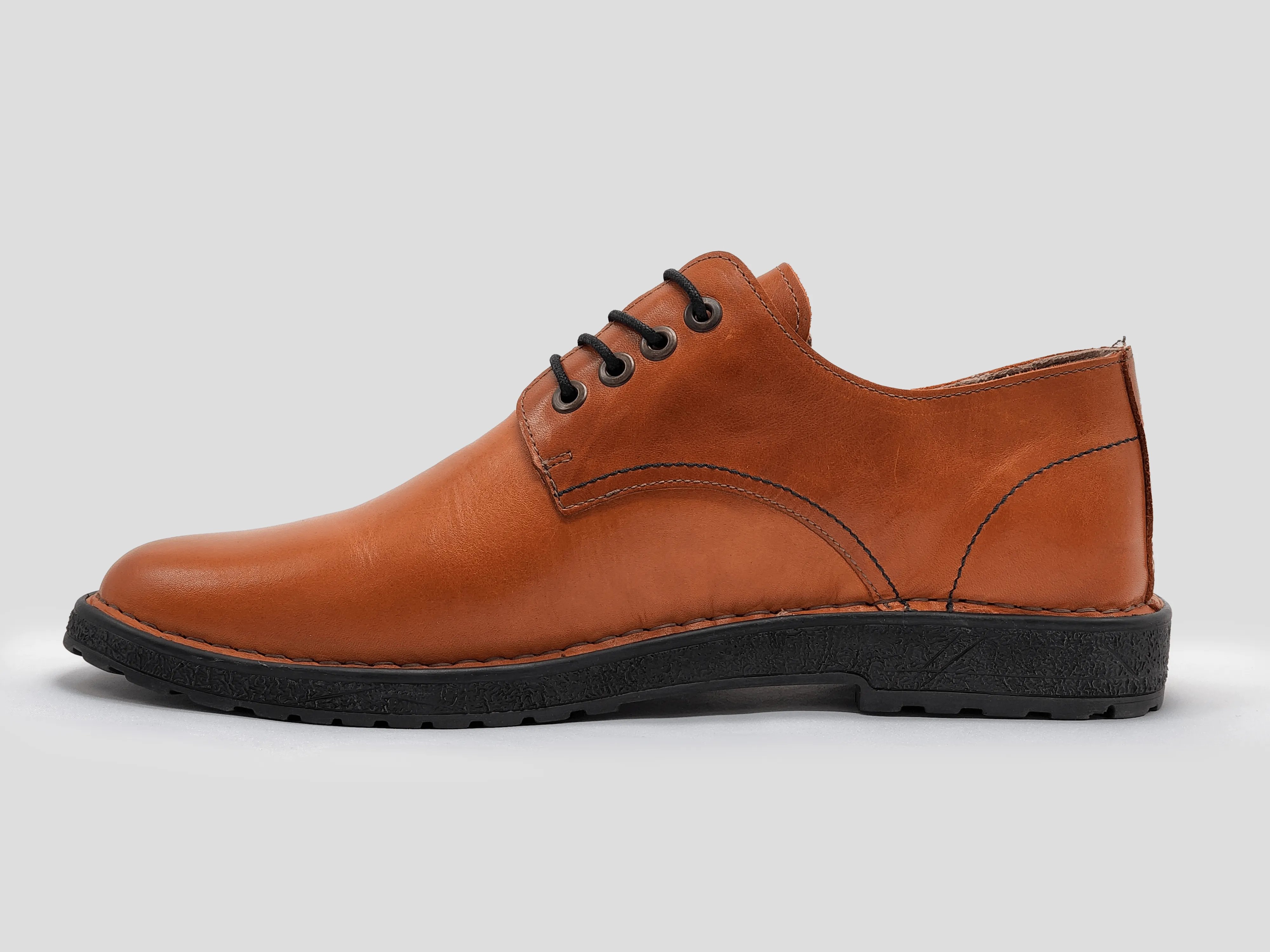 Men's Derby Leather Dress Shoes - Orange