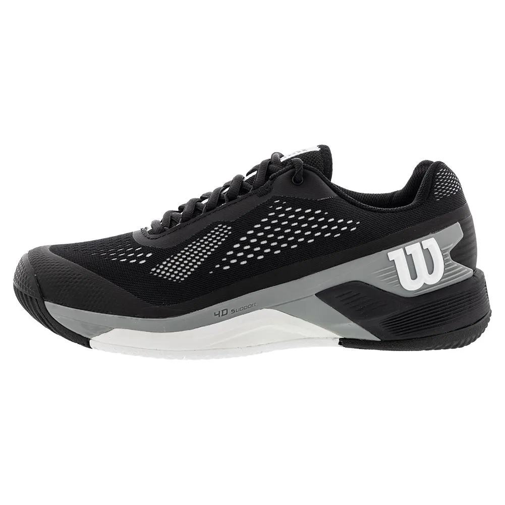 Men's Rush Pro 4.0 Tennis Shoes Black and White