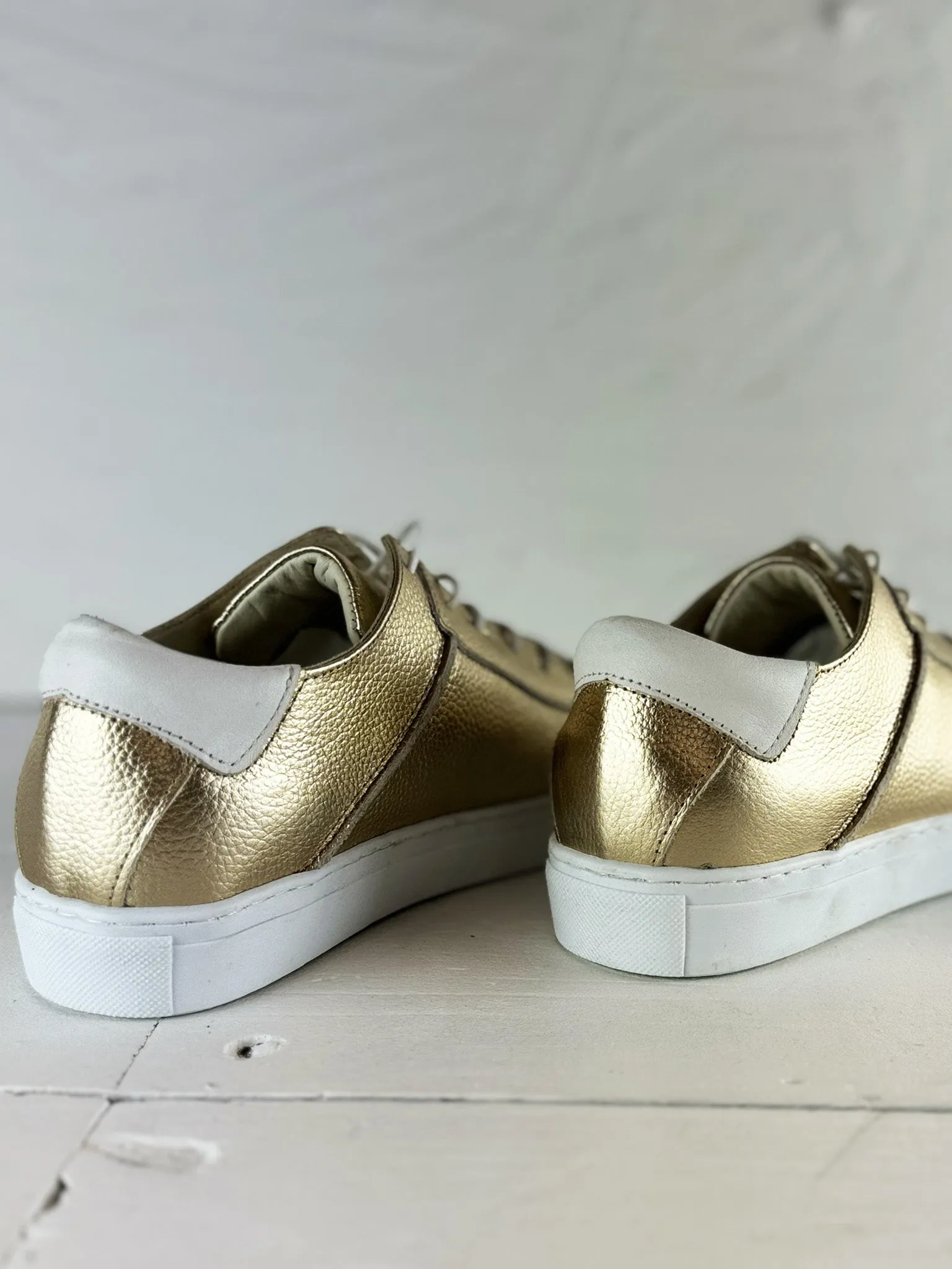 Metallic Gold Trainers