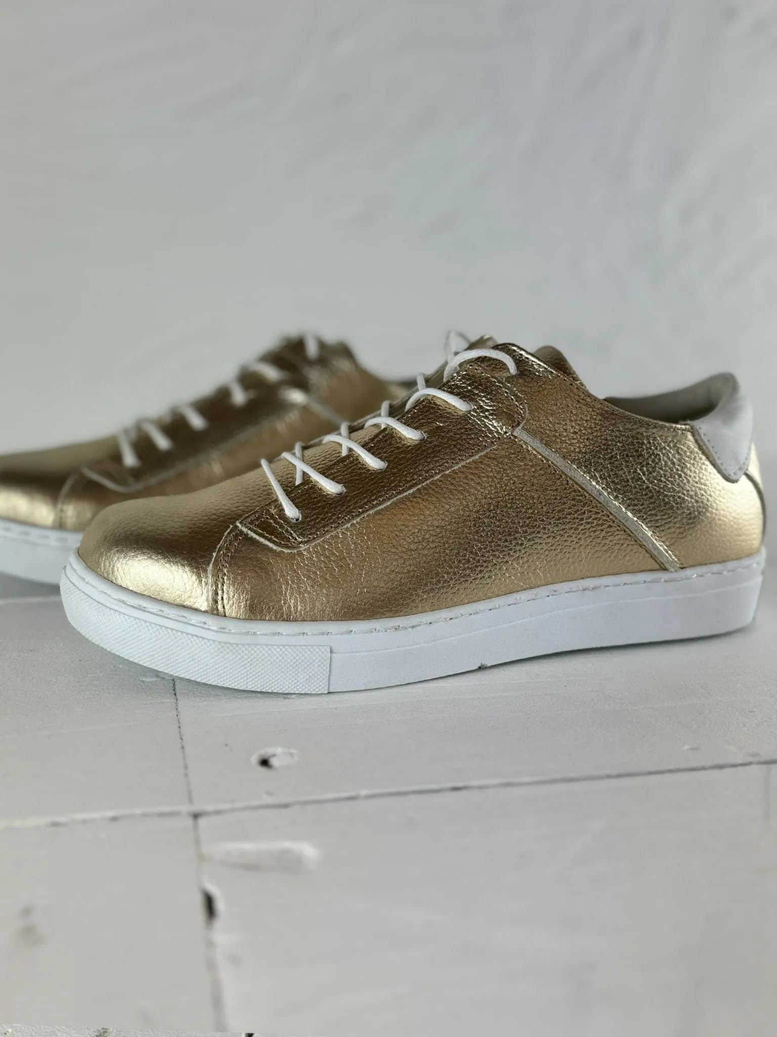 Metallic Gold Trainers