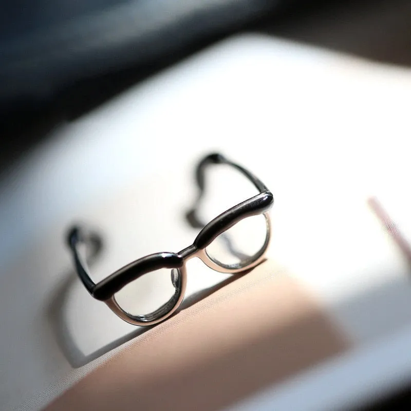 Minimalist Unique Mini Glasses Ring