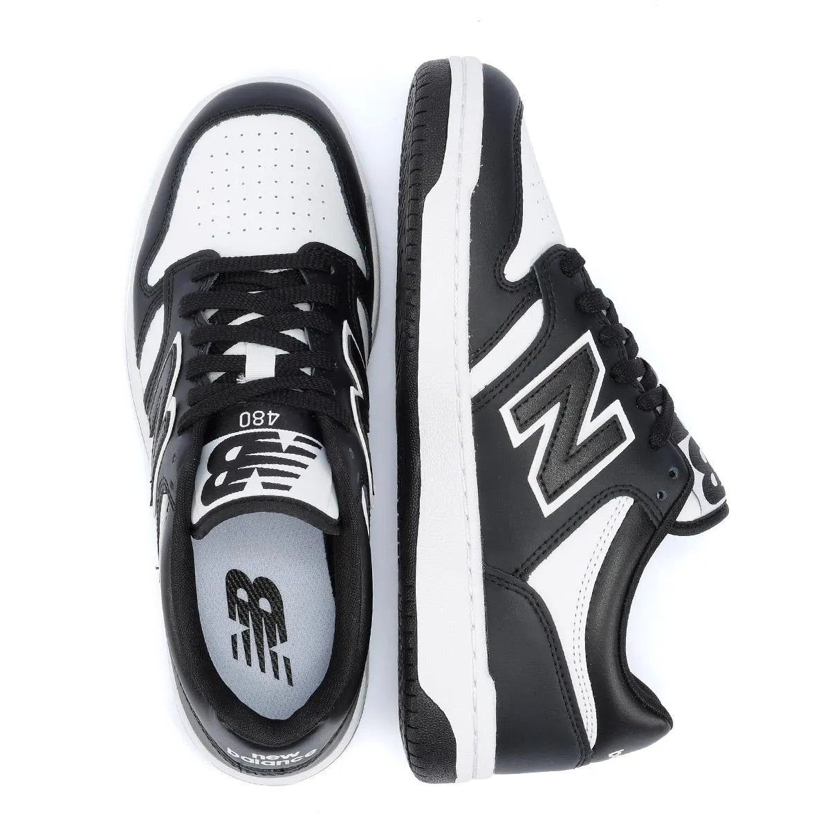 New Balance 480 White/Black Trainers