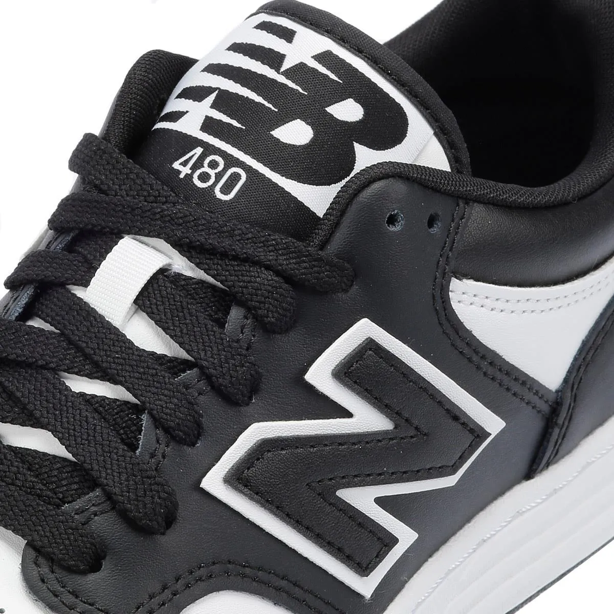 New Balance 480 White/Black Trainers