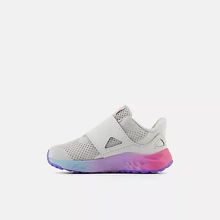 NEW BALANCE KID'S FRESH FOAM ARISHI V4 GREY/PINK SHOES