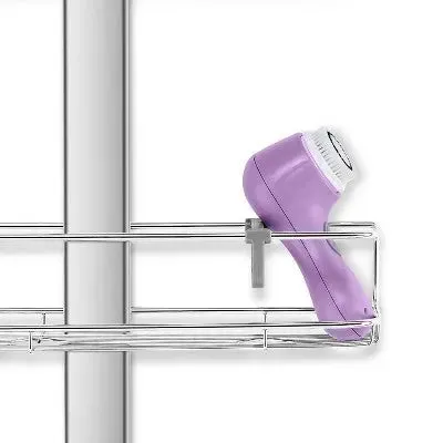 New - simplehuman Adjustable Shower Caddy Large Plus Stainless Steel/Anodized Aluminum