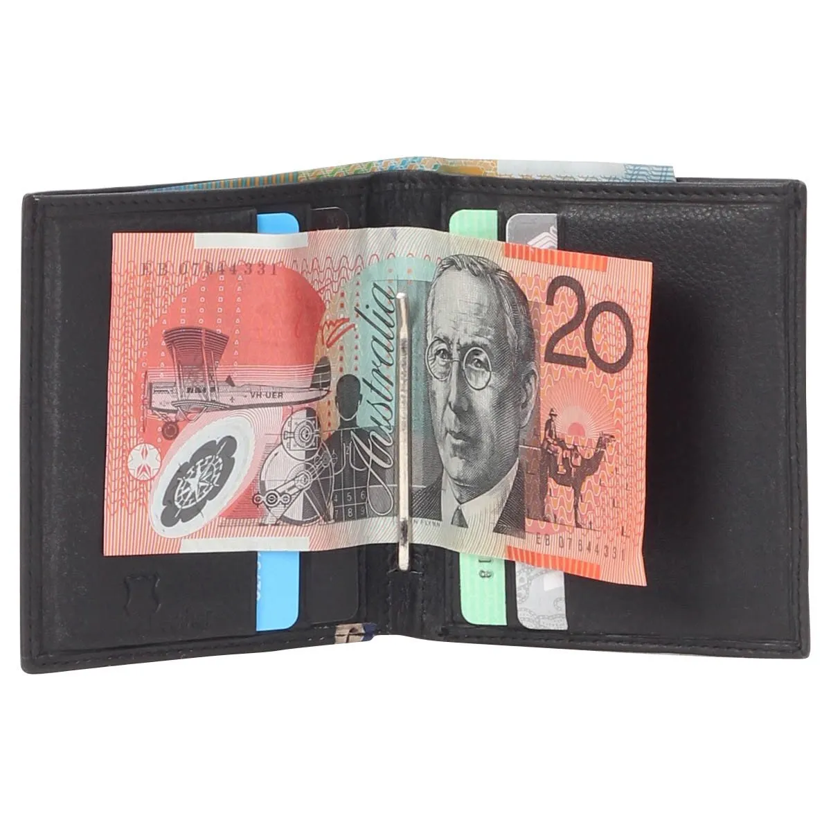 Oliver Leather RFID Blocking Card Holder with Money Clip