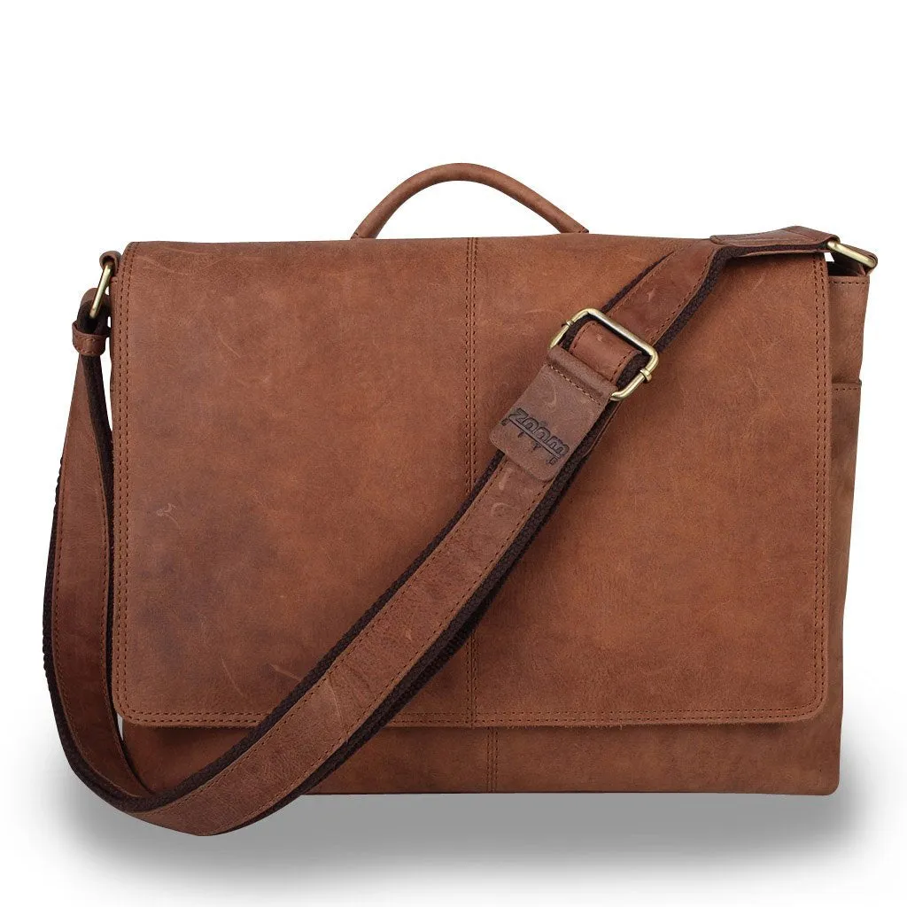 Parker Vintage Leather iLaptop Bag (Suede Touch)