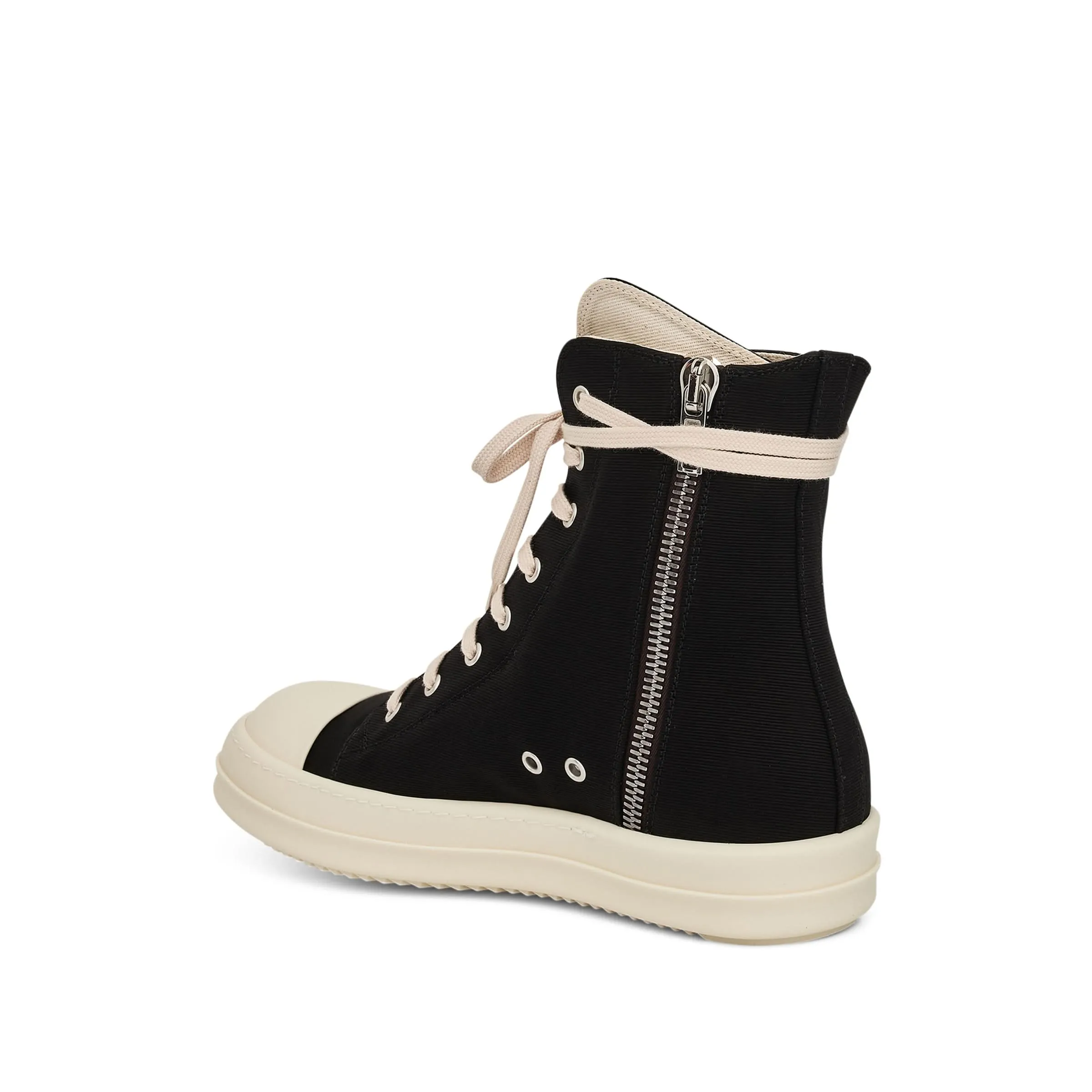 Pentagram Embroidery High Sneaker in Black/Pearl/Milk