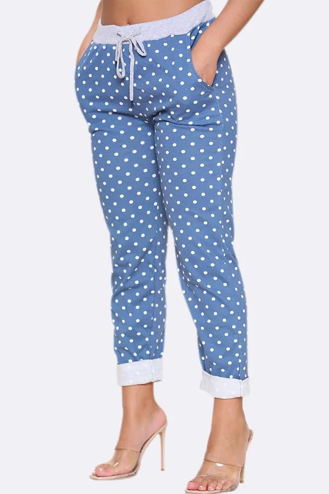 Polka Dots Drawstring Pants