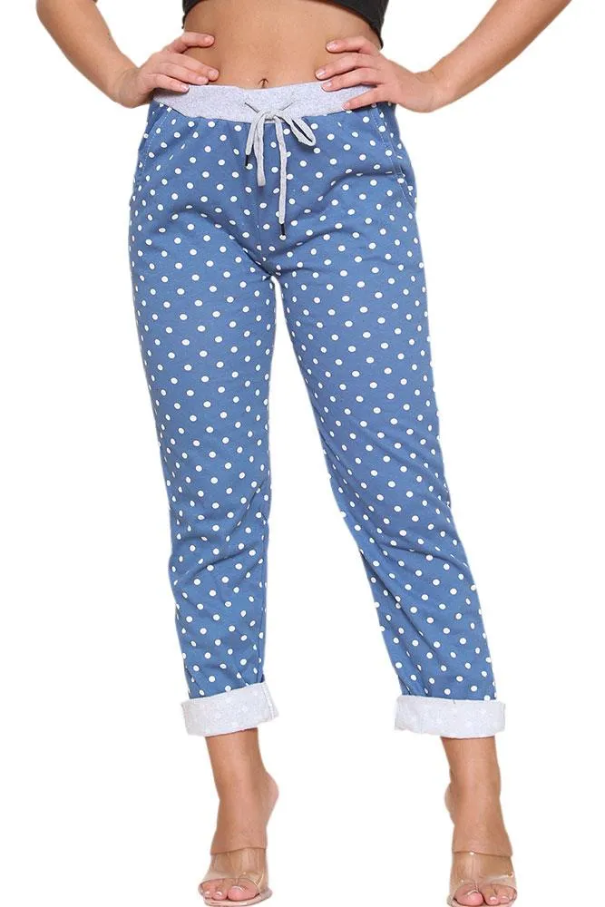 Polka Dots Drawstring Pants