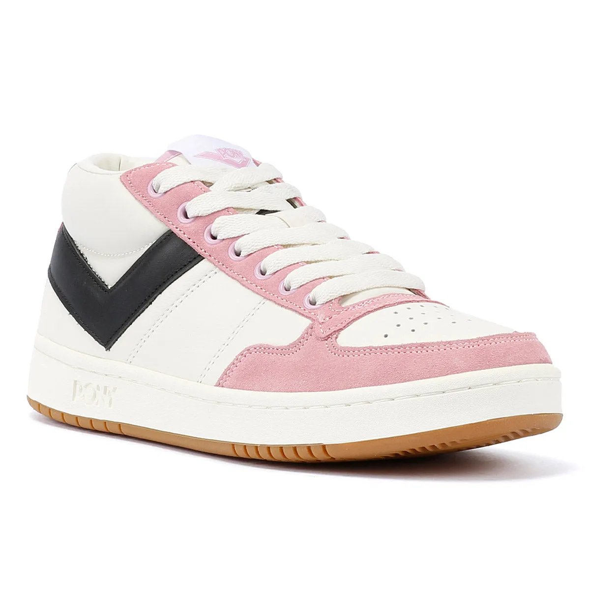 Pony #1 Low Pink/White Trainers