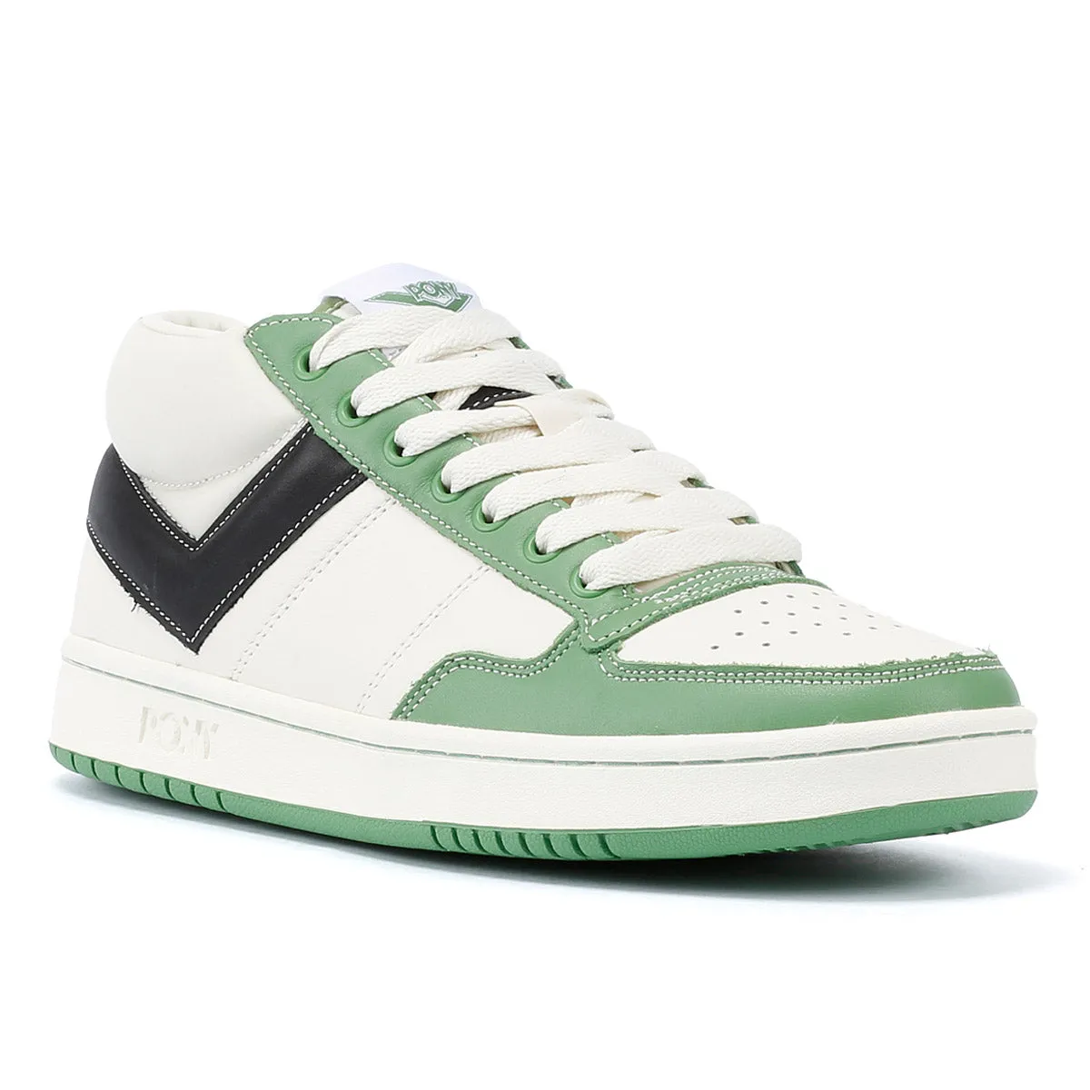 Pony #1 Low Rucker Green/White Trainers