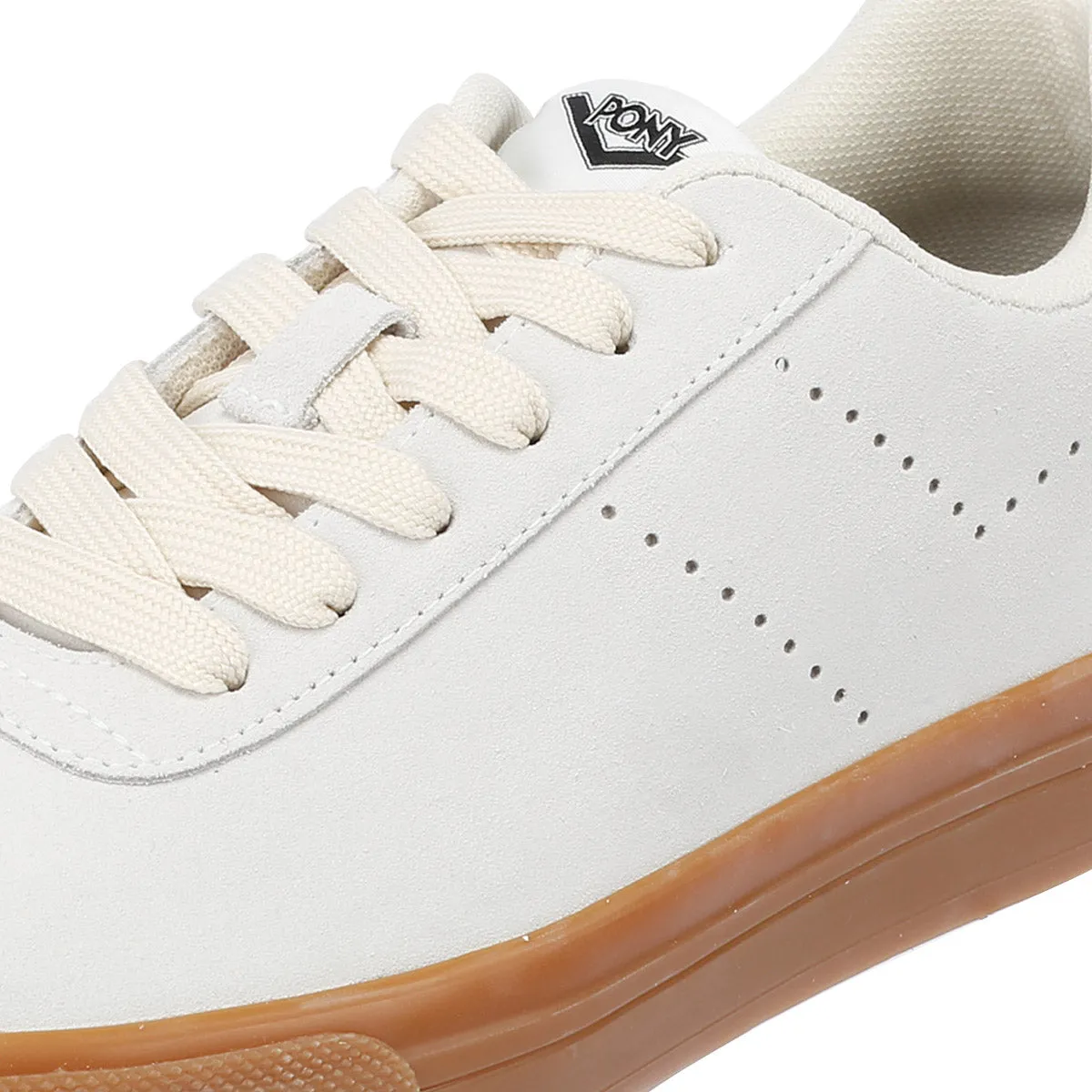 Pony Highbridge Suede White Trainers