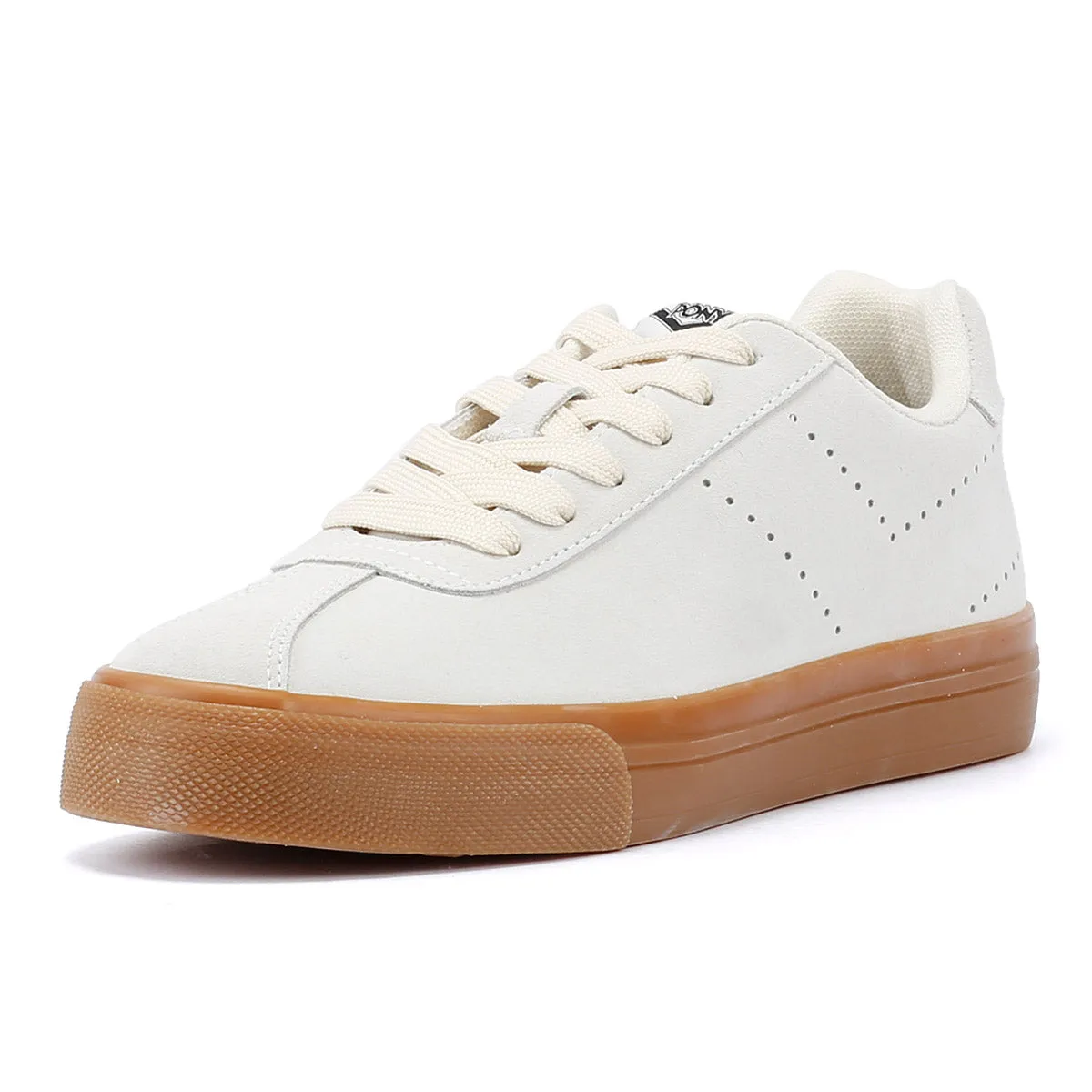 Pony Highbridge Suede White Trainers