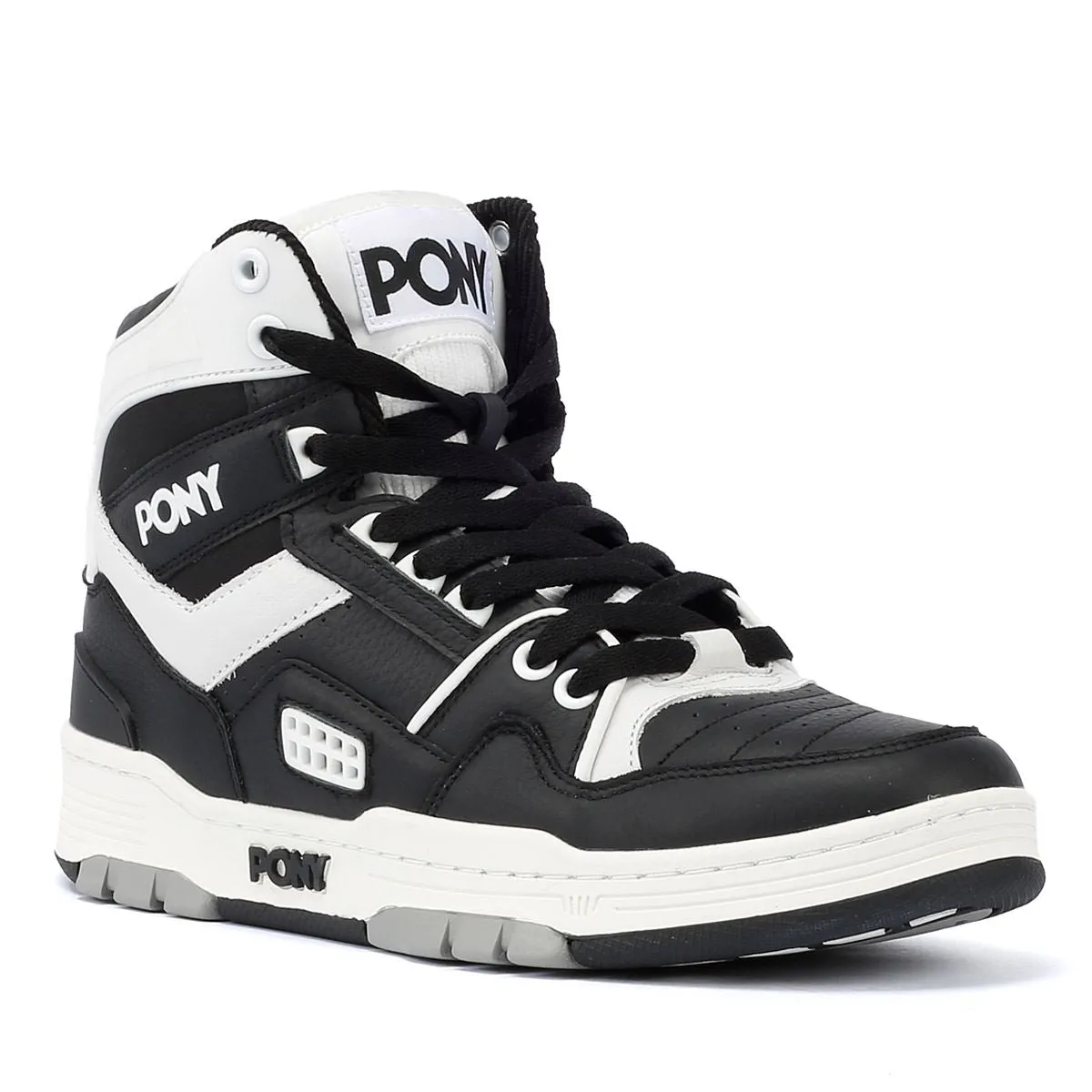 Pony M_100 Leather Black/White Trainers