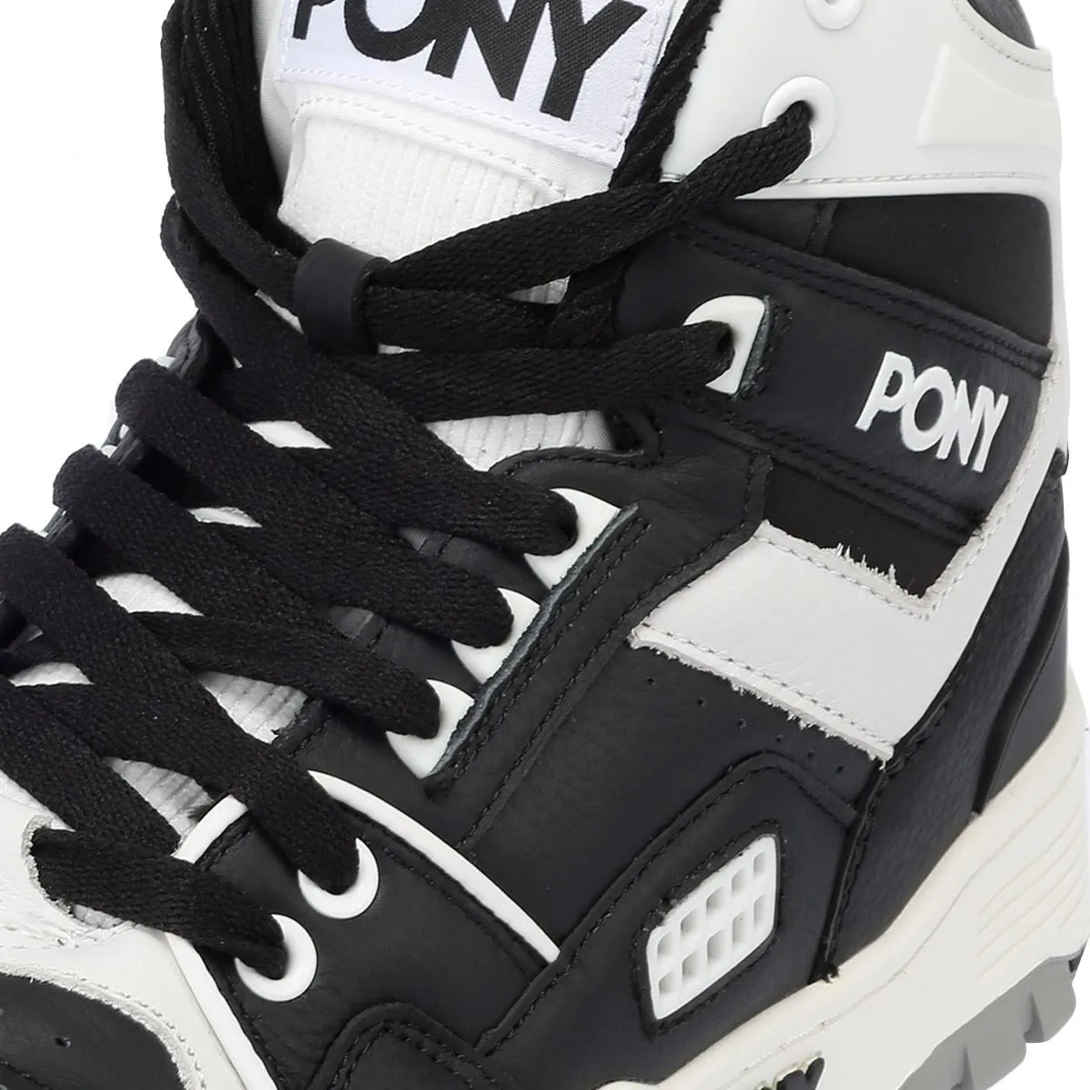 Pony M_100 Leather Black/White Trainers