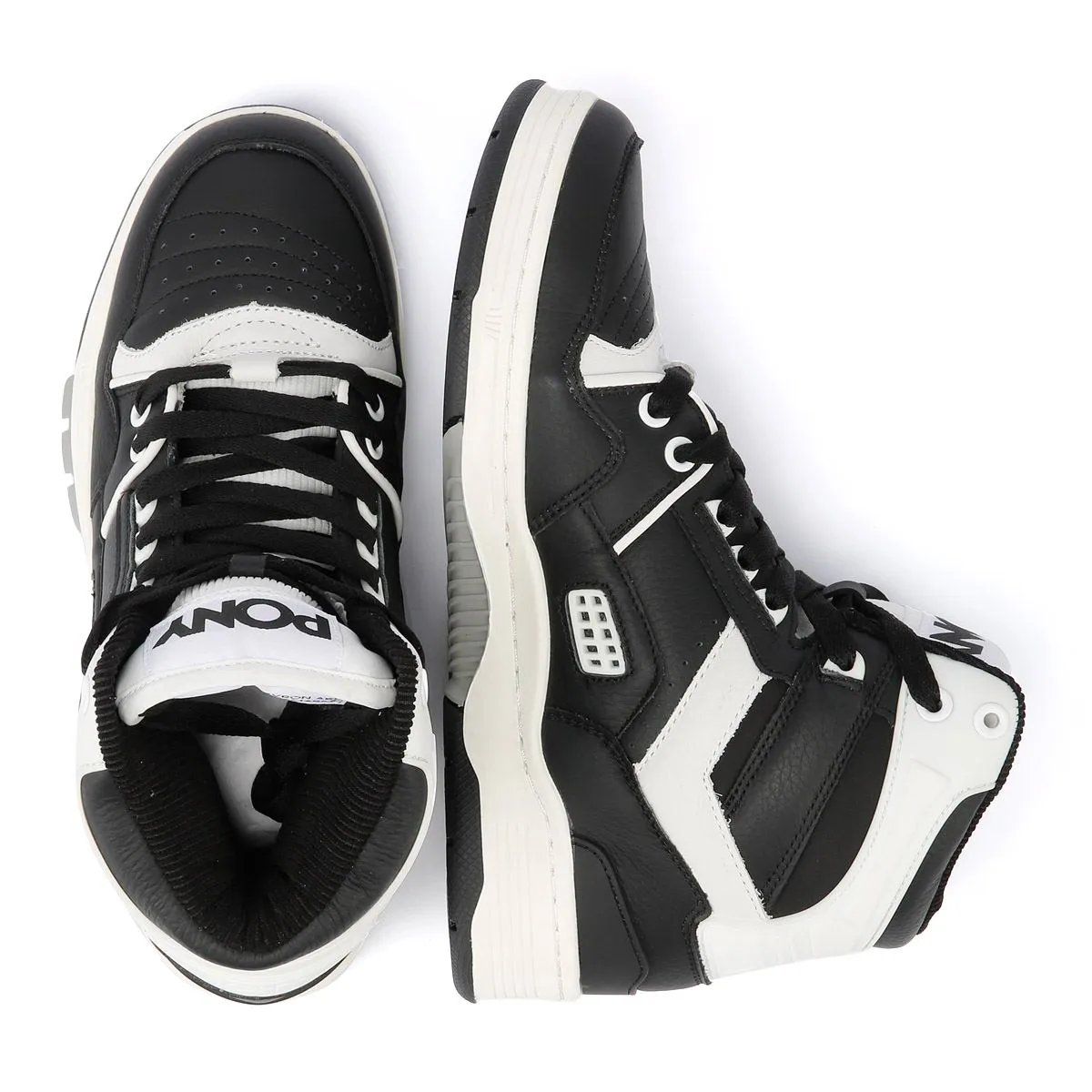 Pony M_100 Leather Black/White Trainers