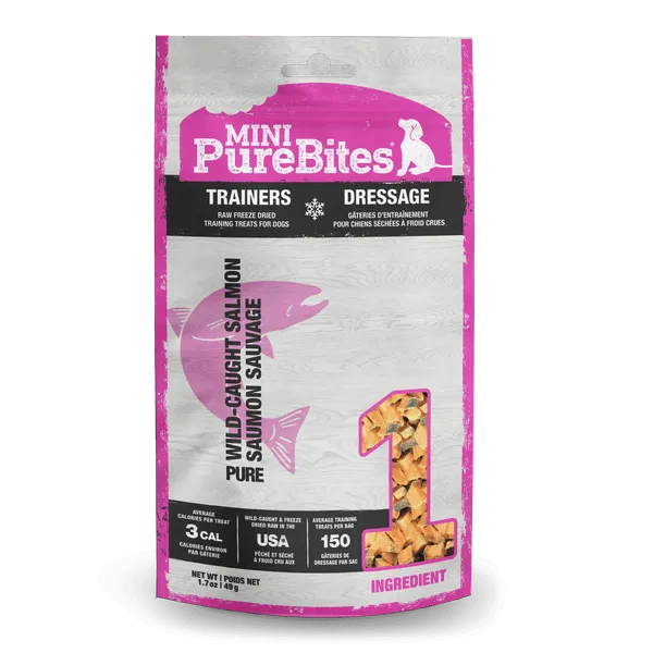 PureBites Freeze Dried Mini Training Salmon Dog Treats, 49g