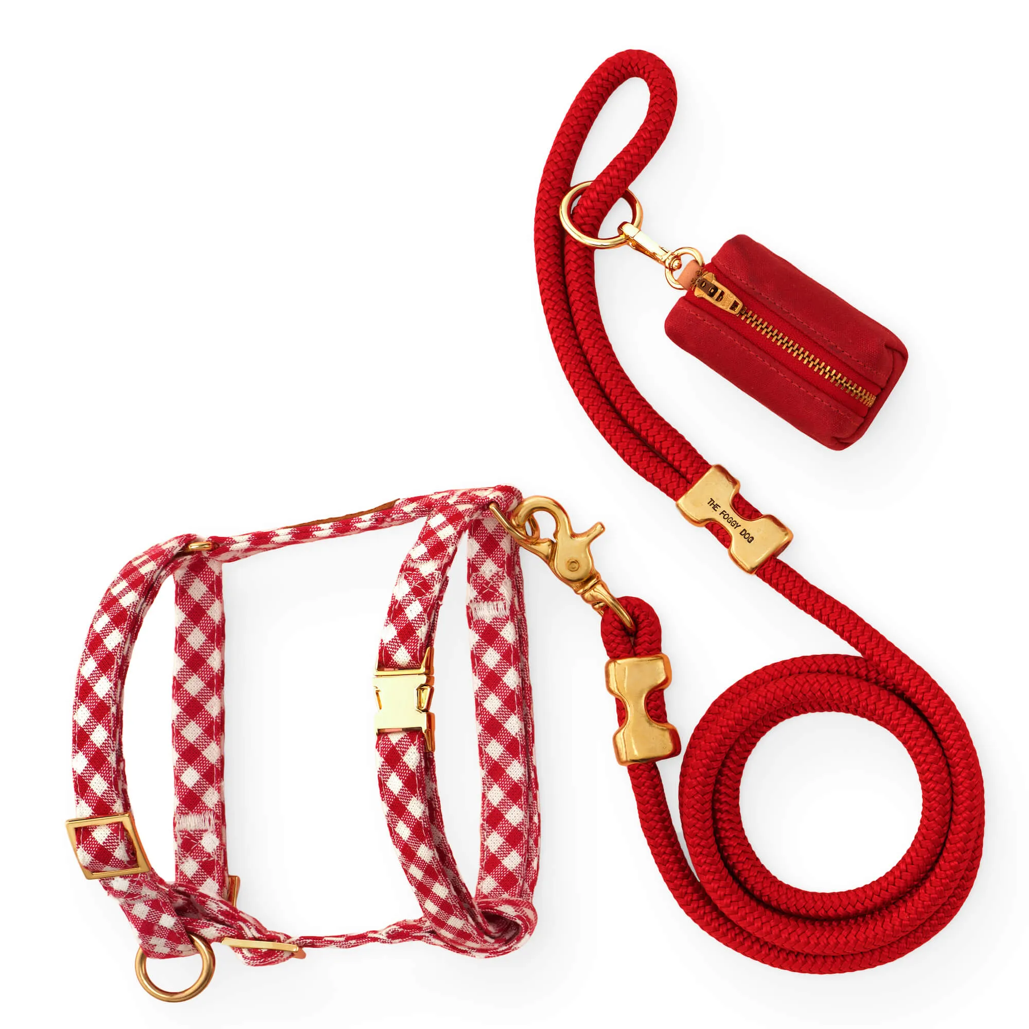 Red Gingham Harness Walk Set