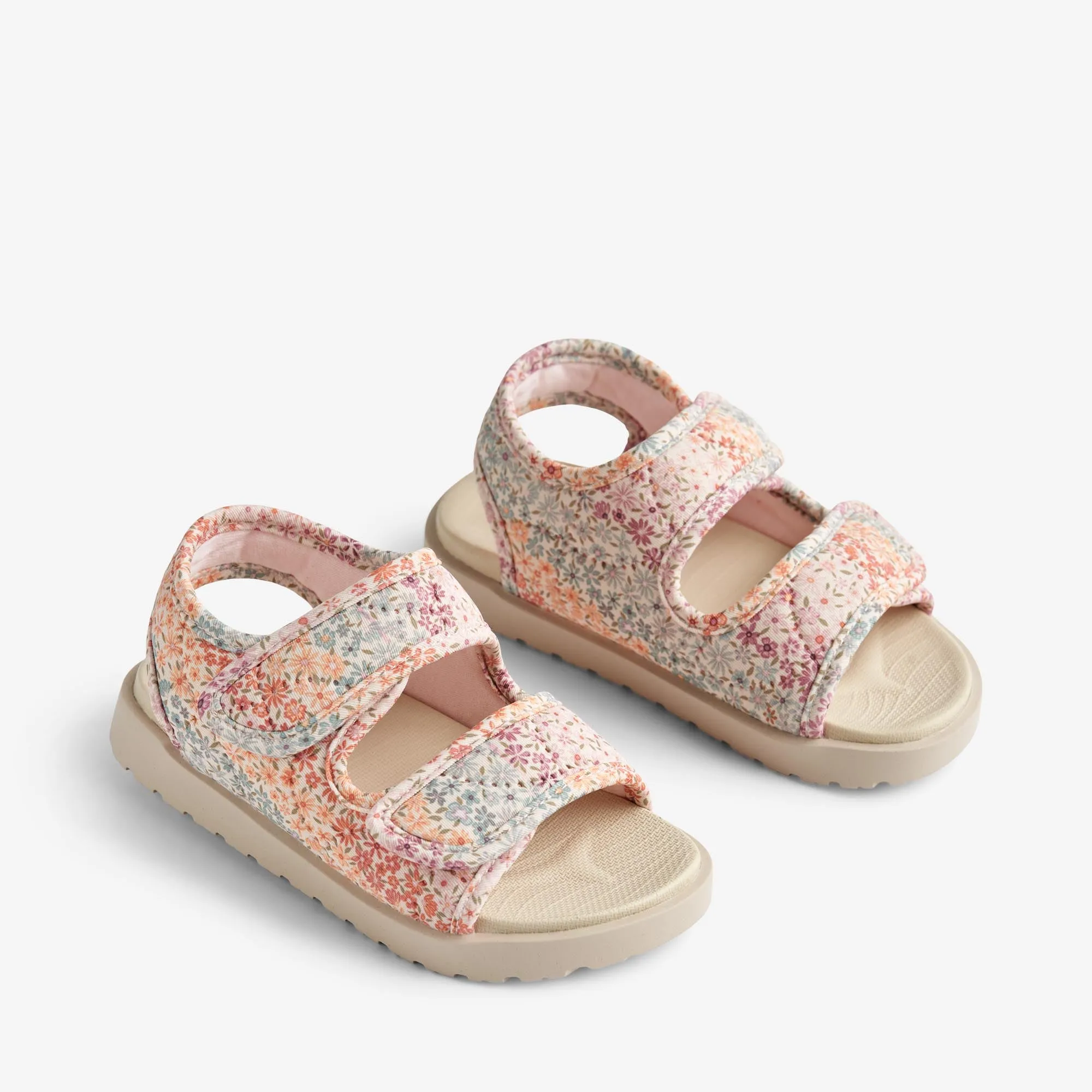 Sandal Open Toe Healy Print - rainbow flowers