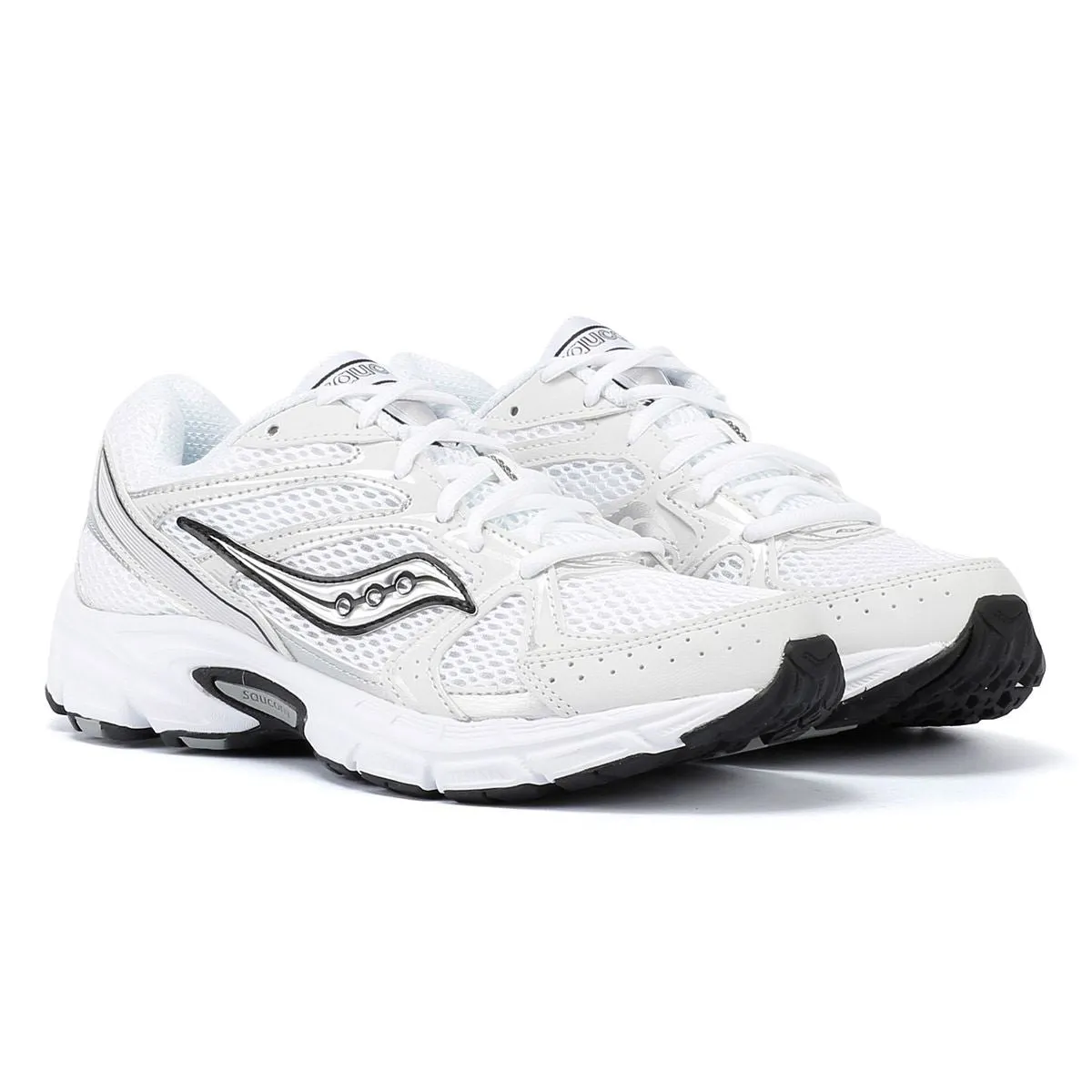 Saucony Ride Millenium White/Silver Trainers