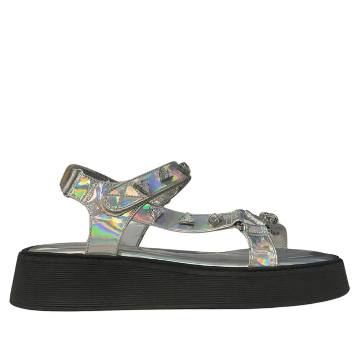 SCHUTZ HOLOGRAPHIC SANDALS