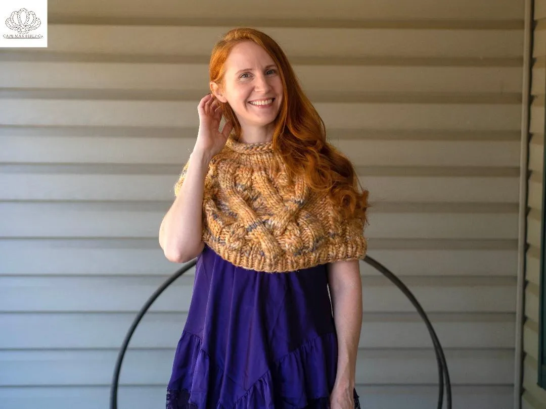 Seaside Shoulder Poncho Super Bulky Knitting Pattern