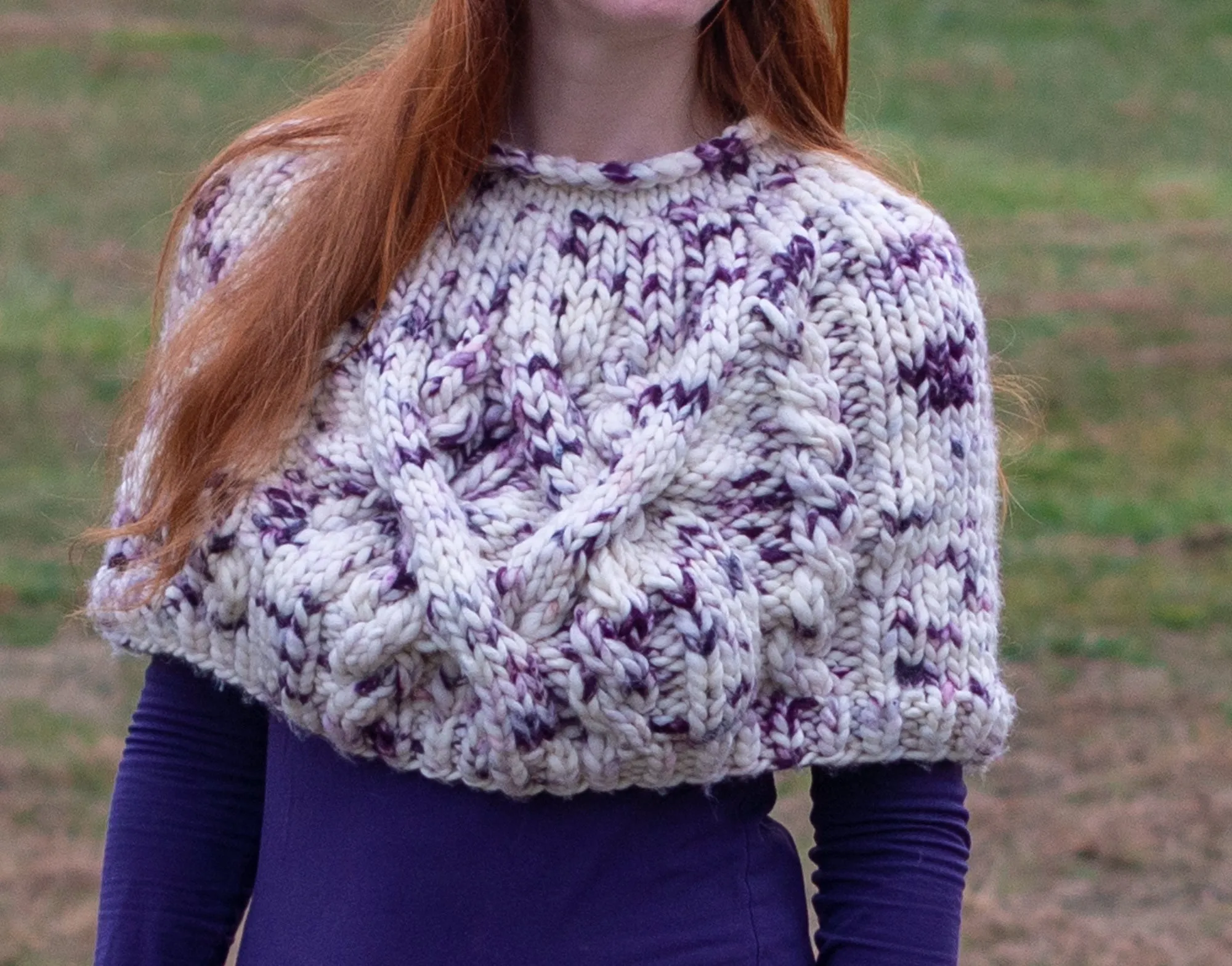 Seaside Shoulder Poncho Super Bulky Knitting Pattern