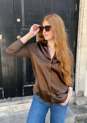 Silk Front Shirt Cocoa