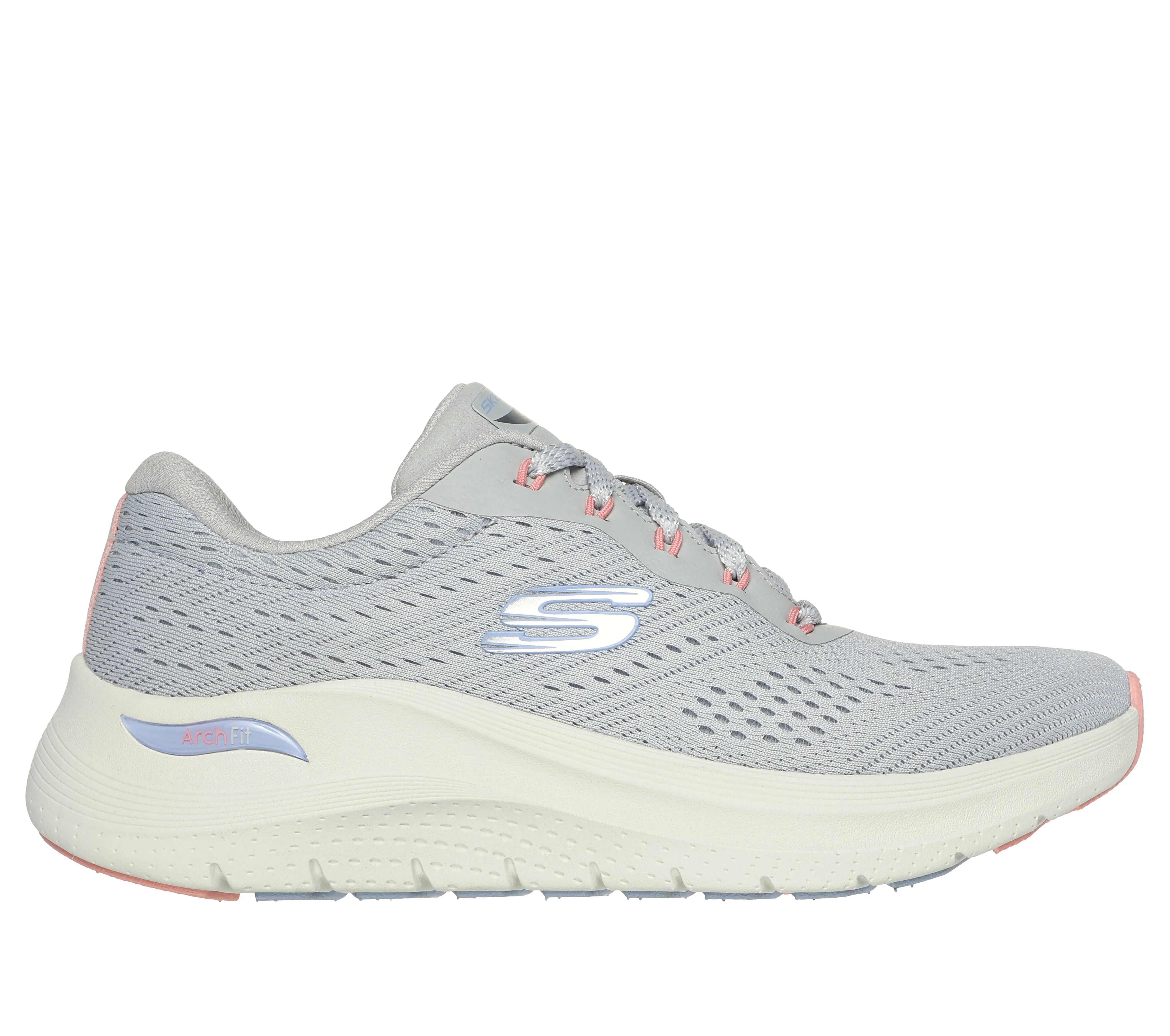 Skechers Arch Fit Big League Womens Light Grey Multi Trainer