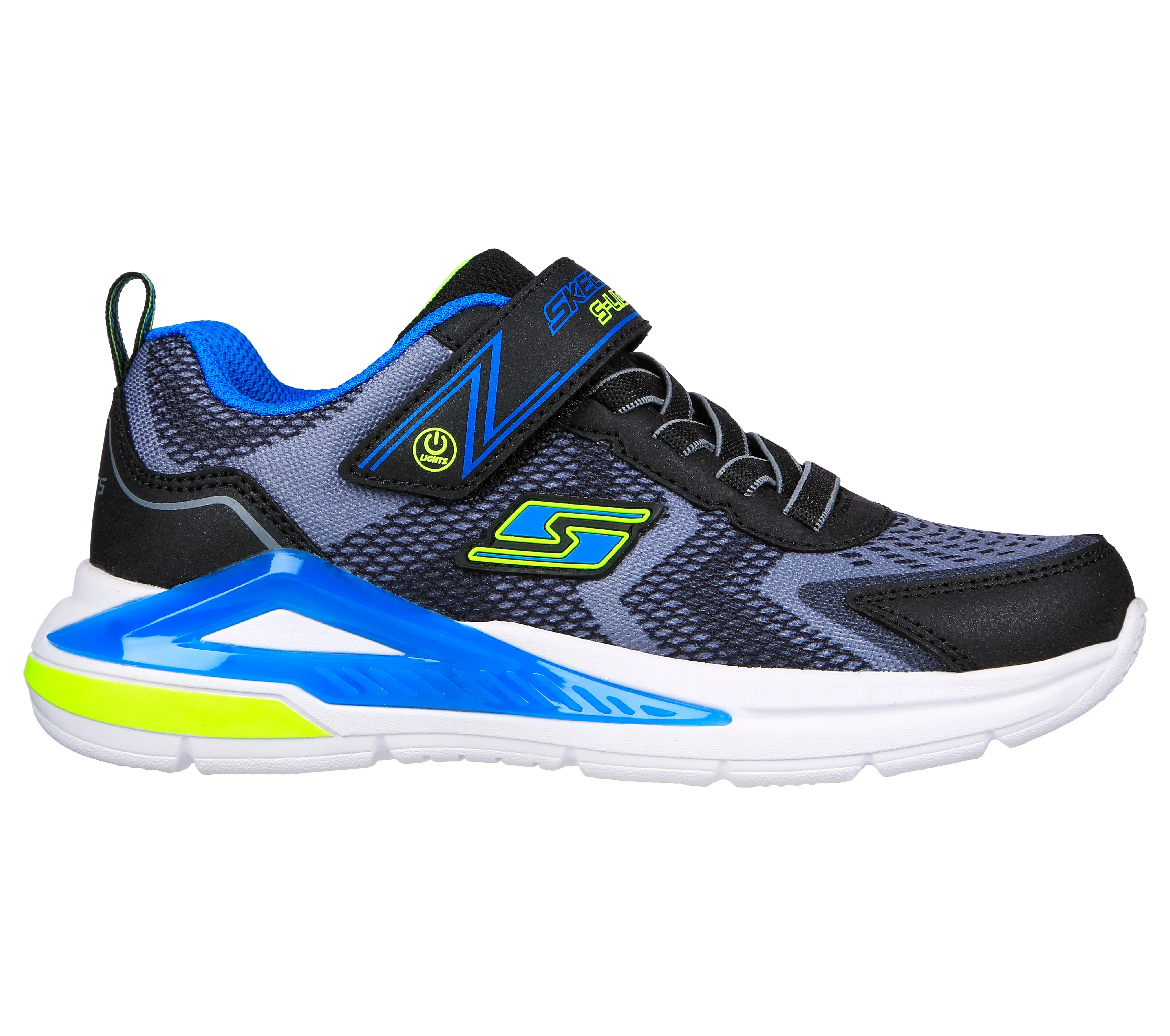 Skechers Trinamics Boys Black Blue Trainer