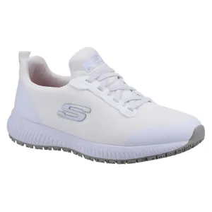 Skechers Womens Slip Resistant Squad Trainers White 39 - BA154-39