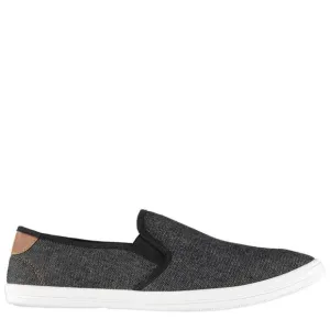 Slazenger Black Ari Slip On Mens Trainers