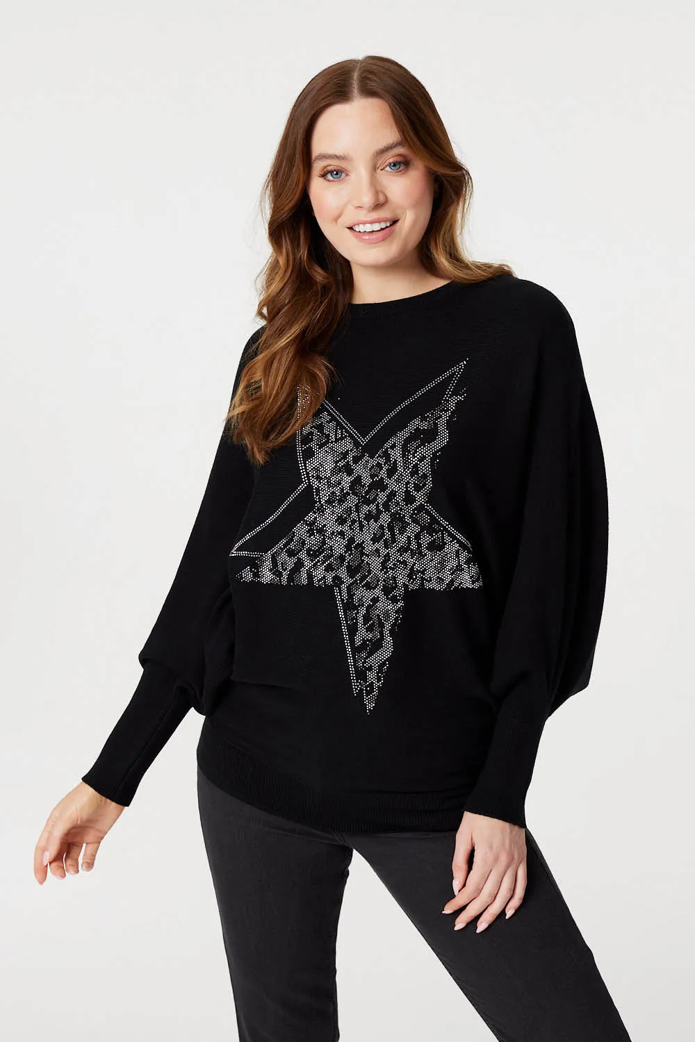 Star Embellished Knit Sweater