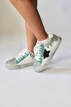 Star Multicolor Glitter Sneakers