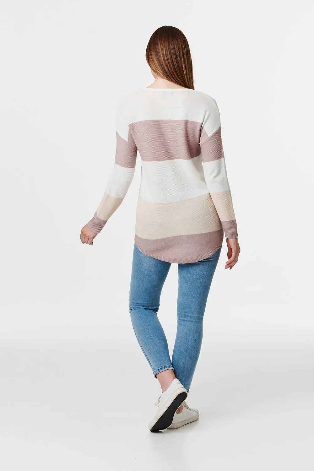 Striped Relaxed Knit Pullover