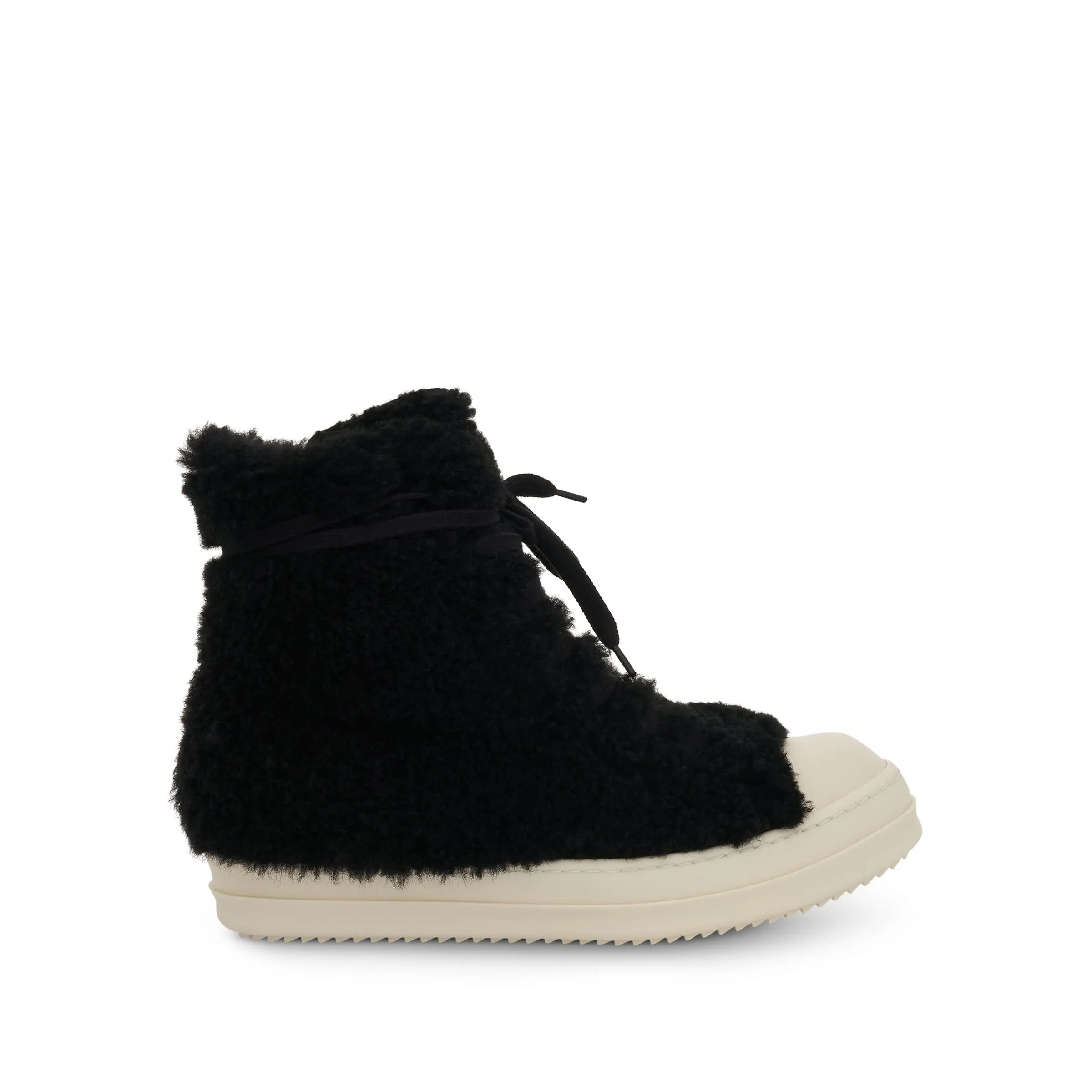 Strobe Shearling Sneaker in Pearl Zebra