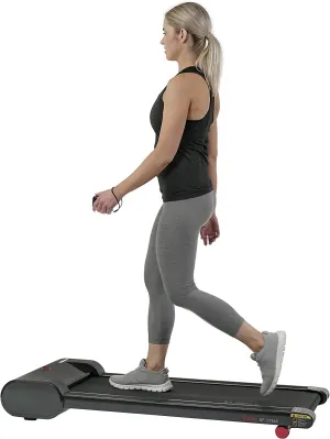 Sunny Health & Fitness Walkstation Slim Flat Treadmill for Under Desk and Home - SF-T7945,Black