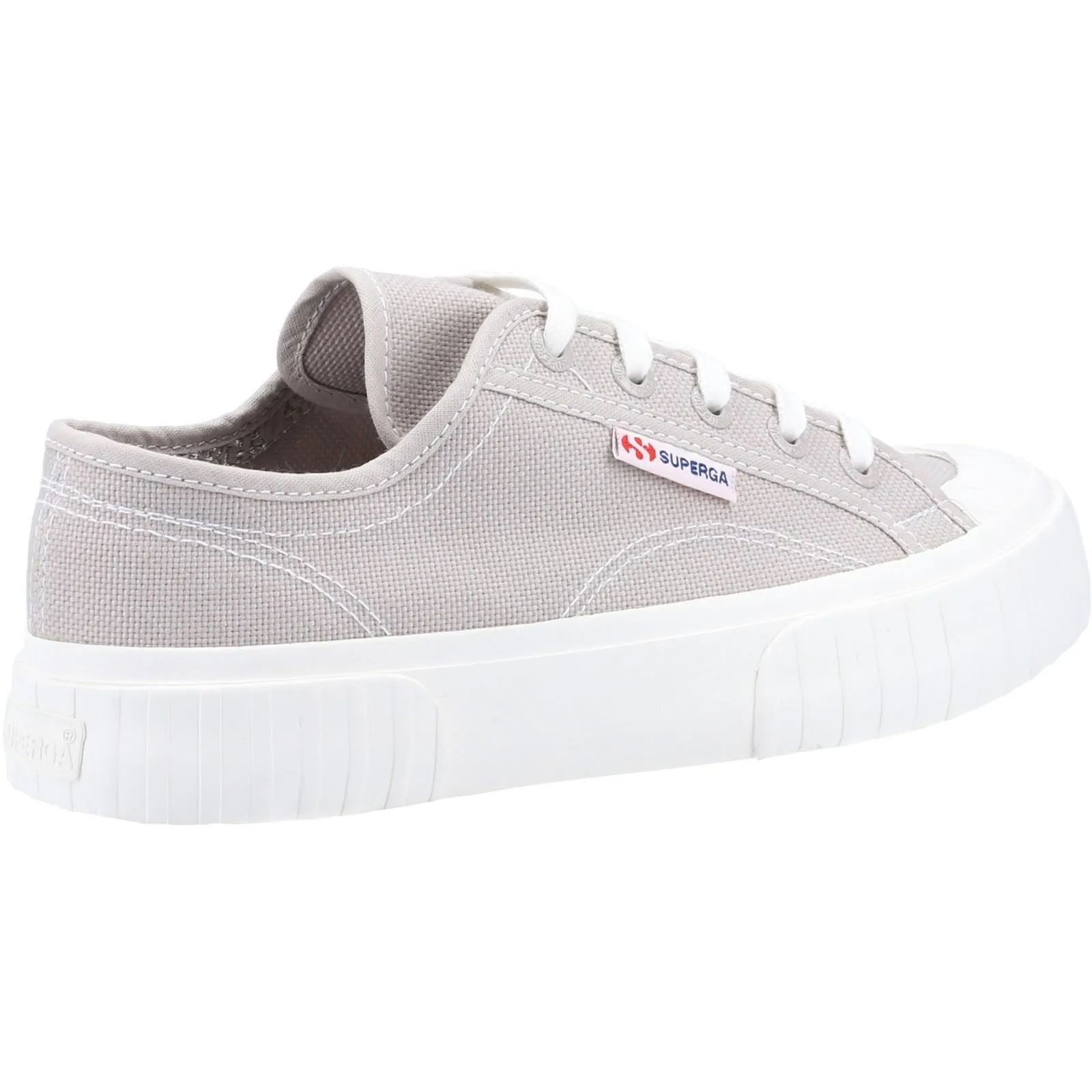 Superga 2630 Stripe 100% Cotton Women's Grey Colomba Trainers